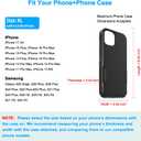 ykooe Cell Phone Pouch Nylon Belt Holster Case Compatible with iPhone 16/15/14/13/12/11 Pro Max & Plus,17 Air Models, Samsung Galaxy S24/S23/S21 FE, BlackXL