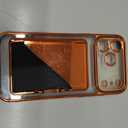 Meifigno Designed for iPhone 17 Pro Max Case Wallet (3-4 Cards & Cash), Built-in Mirror & Kickstand, Surround Raised Lens Protection, for 17 Pro Max Case with Card Holder for Women (6.9"), Orange