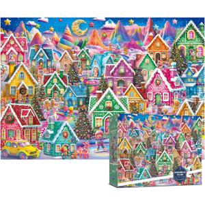 Antelope Puzzle Christmas Jigsaw Puzzle 1000 Pieces for Adults  Gingerbread Village Holiday Winter Scene, Relaxing Festive Puzzle Gift for Adults & Families