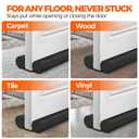 Holikme Two-Sided Door Draft Stopper, Weather Stripping Draft Stopper for Bottom of Door Window Breeze Blocker Adjustable Door Sweeps, Black