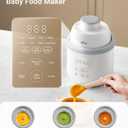 Bear NutriEase AllStage Stainless Steel Baby Food Maker Steamer and Blender, Truly OneStep Baby Food Processor Puree Maker Grinder Mills, Auto Cooking&Grinding for Healthy Homemade Baby Food, BPA-Free