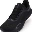 WHITIN Men's Zero Drop Running Shoes + Wide Toe Box (Black) Size 44