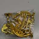 Mini Musical Instruments Set Miniature Musical Instruments Gold Christmas Tree Ornaments Mini Instruments Collection with Tiny Guitar Trumpet Saxophone Dollhouse Accessories Holiday Decorations 7pcs