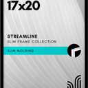 Americanflat 17x20 Picture Frame with Polished Plexiglass - Streamline Collection - Thin Border Picture Frame for Wall Display - Hanging Hardware Included - Black