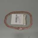 LEIFIDE Dog Chain Collar Diamond Link Puppy Collar 12 mm Wide Dog Necklace Metal Cat Chain Pet Crystal Necklace Jewelry Accessories for Small Medium Large Pet(16 Inch,Rose Gold, Pink)