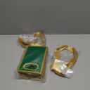 AmazingSpark 50 Pcs Green Gold Mini Gift Bags Bulk 6.3 x 3.9 x 2.8 Inch Party Favors Elegant Small Gift Bags with Handles and Ribbon Bows for Wedding Birthday Bridal Baby Shower Party Favors