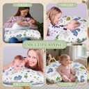 Nursing Pillow & Breastfeeding Pillow Ergonomic C-Shape for Breastfeeding & Bottle Feeding, Standard Size Breathable with Washable Cover, Hypoallergenic,Tummy Time & Sitting Support (0-12Months), 22" x 18" x 6"