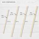 Wooden Dowel Rods 3/8 x 24 Inch Round Unfinished Hardwood Craft Sticks for DIY Lollipops Cake Support, 50 Pieces