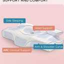 Elviros Cervical Memory Foam Pillows for Neck and Shoulder Pain, Neck Pillow for Sleeping, Side Sleeper Pillows for Adults, Ergonomic Orthopedic Sleeping for Back and Stomach Sleepers (Medium Firm), 25"x16"x4.5"/5.3"
