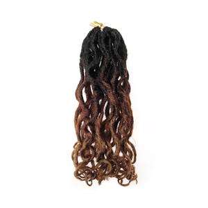 New Goddess Locs Crochet Hair,12" Faux Locs Crochet Hair Hippie Locs Synthetic Extension Ombre Crochet Locs Boho Style Crochet Braids (2 Packs 1B/30/27, 12")