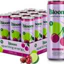 Bloom Nutrition Sparkling Energy Drink - Natural Caffeine, Zero Sugar, 180mg Caffeine - Antioxidant-Rich w/Green Coffee Bean, Green Tea Extract, Prebiotics - Cherry Lime - 12oz 12 pk (EXP 01/20/27)