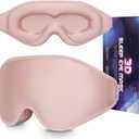 Sleep Mask 3D Eye Mask for Sleeping 100% Light Blocking Eye Covers with Adjustable Strap Night Blindfold for Women Memory Foam Pink