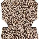 LIZENS Girls' One Piece Leopard Swimwear Cut Out Spaghetti Straps Swimsuit Floral Beach Bathing Suit for Girls Toddler Kids, (BLII, 7-8T)