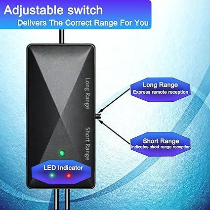 TV Antenna Amplifier Signal Booster, 25DB High Gain Powerful Antenna Booster for TV Antennas Indoor Outdoor, Clear Up Pixelated Amplifier, Adjustable Reception Range, USB Power (TVBooster)