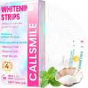 2 x CALLSMILE Teeth Whitening Strips for Sensitive Teeth & First-Time Users - Gentle No Sensitivity Enamel Safe, 16 Treatments (14 Mint + 2 Sea Salt) Easy Daily Summer Smile