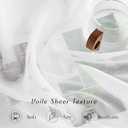 NICETOWN Living Room Sheer Curtains 96 inches Long - Grommet Top Voile Sheer Lightweight Airy & Elegant Window Treatment Panels for Bedroom, Ivory, 2 Pieces, W54 x L96