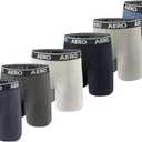 AEROPOSTALE Mens Boxer Briefs-Cotton Stretch Boxer Briefs Underwear (Washed Grey/ Grey/ WashedWhite/ Navy/ Heather/ Denim, Medium)