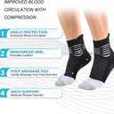 IRAMY Compression Ankle Support Socks Women - Wicking, Cushioned Athletic, Plantar Fasciitis Relief 2 Pairs, Medium