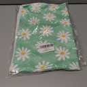 Daisy Floral Kitchen Towels, Modern Vintage Daisy Floral Dish Tea Towels for Kitchen Decor, Retro White Flowers and Leaves Hand Towels for Bathroom Decor, 16x24 Inch (Black)