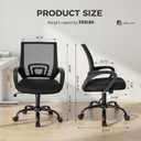 DUMOS Ergonomic Office Chair, Mid-Back Executive Desk Chair 2 Pack, 22.6" W x 23.62" D x 37.4" H