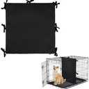 Leekalos Soft Dog Crate Divider Panel (Divider Only, Without Crate), Warm Thick Dog Kennel Divider with Ties, Dog Crate Accessories for Puppy Crate Training, Black, 28.3" H x 27“W