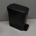 Cesun Small Bathroom Trash Can with Lid Soft Close, Step Pedal, 6 Liter / 1.6 Gallon Stainless Steel Garbage Can with Removable Inner Bucket, Anti-Fingerprint Finish (Matte Black)