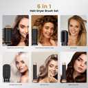 Hair Dryer Brush,6 in 1 Professional Hot Air Styler,Powerful Air Curling Wrap Styler,Negative Ionic Hair Dryer Fast Drying, Multi Hair Stylerfor Curling Volumizing Straightening Styling