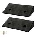 Curb Ramp 3 inch Rise Curb Ramps for Sidewalks Rubber 2 Pcs Driveway Ramps for Low Cars Curb Ramps for Driveway,Shed,Wheelchair 7000lbs Powersport Loading