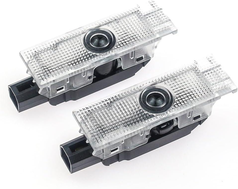Car LED Logo Projector Puddle Door Lights for Dodge Challenger Accessories, No Fade 4K-HD Welcome Lights, 2 Pack (DODG)