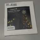 hogardeck Christmas Tree Topper, 10" Lighted Silver Snow Tree Topper, 20 LED Lights Silver Glitter Powder Snowflake Tree Toppers Christmas Decorations, Battery Powered Timer Xmas Treetop Star Decor