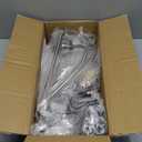 YCZHCC 6-Light Brushed Nickel Chandelier, Modern Candle Chandelier Light Fixture, 27.5'' Contemporary Dining Room Chandelier for Kitchen Island Living Room Entryway Foyer