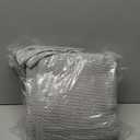GLAMBURG 100% Cotton Thermal Twin Blanket, Breathable Soft Waffle Blanket, All Season Light Grey