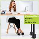 4 Pack Furniture Risers 4 Inch, Bed Risers Heavy Duty for Table Desk Couch Chair Sofa Cabinet Bed Frame Dorm, Round Table Leg Risers Lift Height 3.4", Black