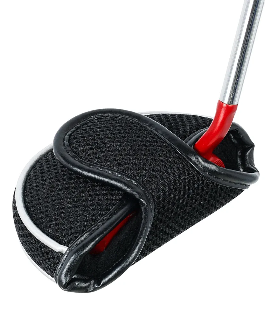 BIG TEETH Lightweight Mesh Golf Driver Headcovers Golf Fairway Wood Hybird Head Covers Club Protecter Putter Cover Full Black for All Black