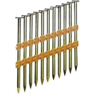 Grip-Rite GR408HG1M 3" x .120", 21-Degree Plastic Strip Round Head Framing Nails, Ring Shank, Galvanized, 1M Plastic Tub (1000 Count)