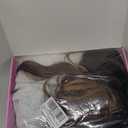 AISI HAIR 18 inch Highlights Brown Wig for Women Medium Length Wave Curly Glueless Synthetic Heat Resistant Hair Wigs for Daily Party Cosplay