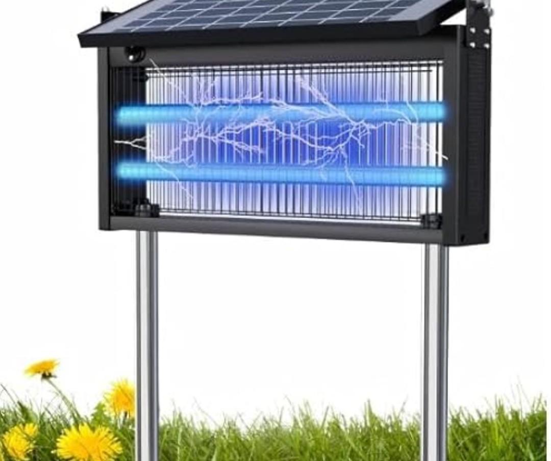 18.9 * 2.6 * 9.1in Bug Zapper Outdoor - Mosquito Repellent Outdoor Patio,Solar Bug Zapper Indoor,Waterproof Portable Fly Zapper,High Powered 4500V Mosquito Zappers Killer for Home,Patio,Camping Black