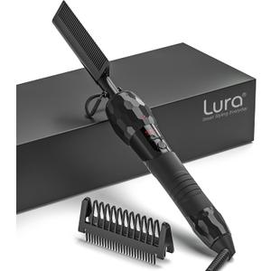 180F-500F Electric Hot Comb Straightener for Lace Front Wigs and African American Hair, Digital Display, Pressing Comb for Black Women