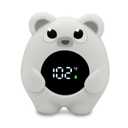 Baby Bath Thermometer - Safety Bathtub Thermometer & Room Thermometer with Water Temperature Warning - Floating Bear Baby Bath Tub Toy for Toddlers Girls Boys Newborn Kids, Grey