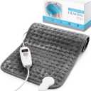 MASVIS Heating Pad for Back & Period Cramps, 24"x12" Electric Heating Pads for Neck Shoulders Body Pain Relief, Heat Pad with 2H Auto-Off, 6 Heat Settings, Fast Heat, Gift for Women Mom, Gray