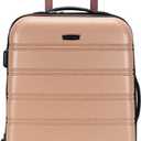 Rockland Melbourne Hardside Expandable Spinner Wheel Luggage, Champagne, Carry-On 20-Inch