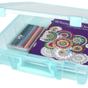 ArtBin 6955AA Super Satchel Compartment Box Clear Craft Organizer Storage Case - Aqua, Pack of 1