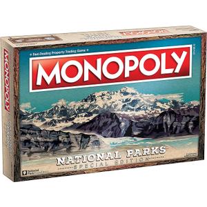 Monopoly National Parks 2020 Edition | Featuring Over 60 National Parks from Across The United States | Iconic Locations Such as Yellowstone, Yosemite, Grand Canyon, and More | Licensed Monopoly Game