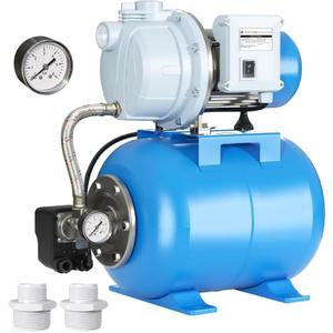 FOTING 1.5HP Shallow Well Pump with Pressure Tank, 115V 1340GPH Automatic Irrigation Water Booster Jet Pump, Water Pumps Booster System 164FT for Home Garden Lawn Farm