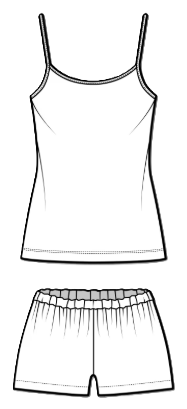 Women's Sexy Silk Satin Ruffled Pajamas Sets Cami Shorts Sets Sleepwear, L, Red