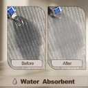 Kitchen Rugs Sets of 2 PCS  Kitchen Mats for Floor 20x30/20x48 Inch Non Slip Washable Rug Set, Non Slip Floor Mats Made of 100% Polyester Soft and Anti-Slip Standing Kitchen Runner Rug, Grey