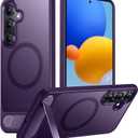 Temdan Magnetic for Samsung Galaxy S25 Case, [Innovate Stand][Military Grade Drop Protection][Non Slip][Translucent Matte] Shockproof Phone Case for Galaxy S25 6.2" 2025 -Purple