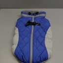 FUAMEY Dog Coat for Medium Dogs, Waterproof Dog Winter Jacket with Harness Built in Puppy Cold Weather Coats Reflective Pet Vest with Zipper Warm Fleece Dogs Snowsuit Windproof Blue M (M(chest:21in))