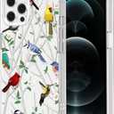 MOSNOVO Case for iPhone 12 & iPhone 12 Pro, [Buffertech 6.6ft Military-Grade Drop Protection] [Anti Peel Off Tech] Clear TPU Bumper Phone Case Cover Design - Wild Bird