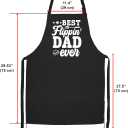 APASIN Funny Cooking Apron for Dad, Grilling apron for men with 2 large pockets, Adjustable neck strap, Gift for Dad, Father (Best Flippin' Dad Ever)